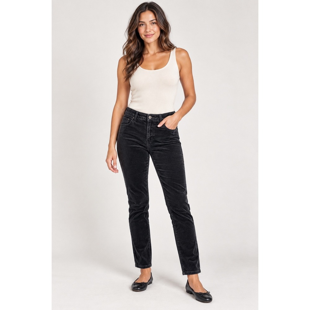 AG Adriano Goldschmied The Stevie Ankle Jodhpur Corduroy Pants Black 28